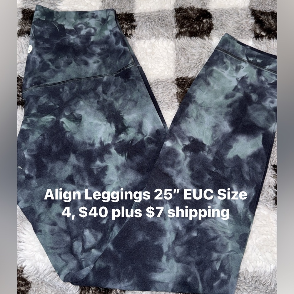 Lululemon Blue Tie-Dye Align Leggings